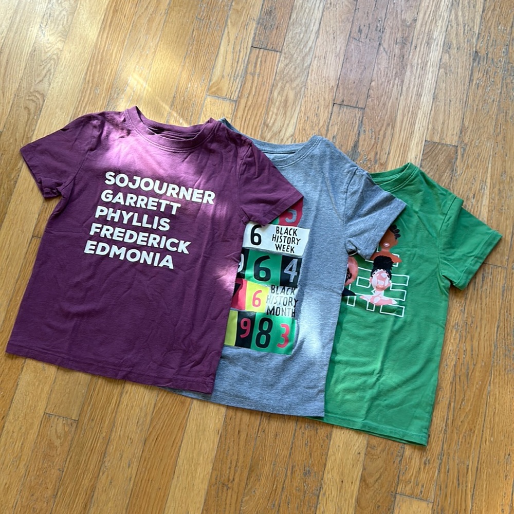 Bundle of Three T-Shirts Celebrating Black History Month